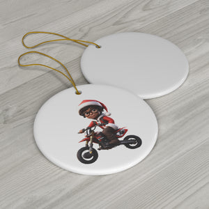 Motorcross Rider Ceramic Ornament, FREE USA shipping