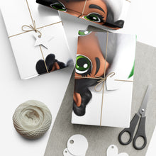 Load image into Gallery viewer, Afro-Centric Christmas Elf Gift Wrap Paper | FREE US SHIPPING