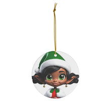 Load image into Gallery viewer, Christmas Elf Ceramic Ornament, FREE USA shipping (white background)