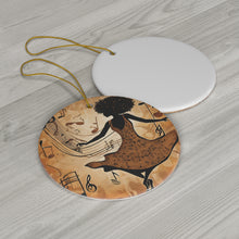 Load image into Gallery viewer, Dancer, Music Notes Ceramic Ornament, FREE USA shipping