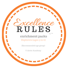 Load image into Gallery viewer, Excellence RULES enrichment pack | Explorers | ages 3 to 6