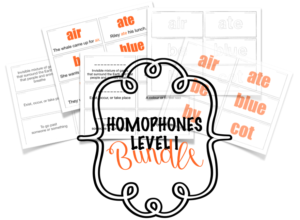 Homophones Flashcards - Level I Bundle